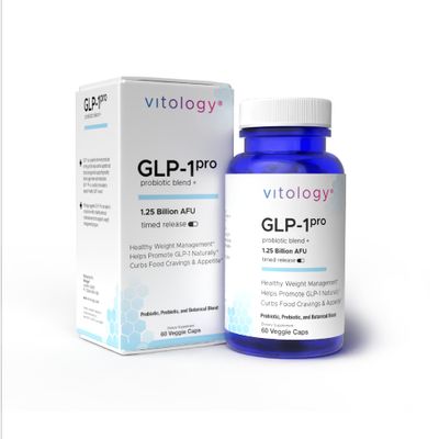 Vitology GLP-1 Probiotic Blend 1.25 Billion AFU 3 Probiotics 8 Botanicals Proprietary Nutraceutical Blend