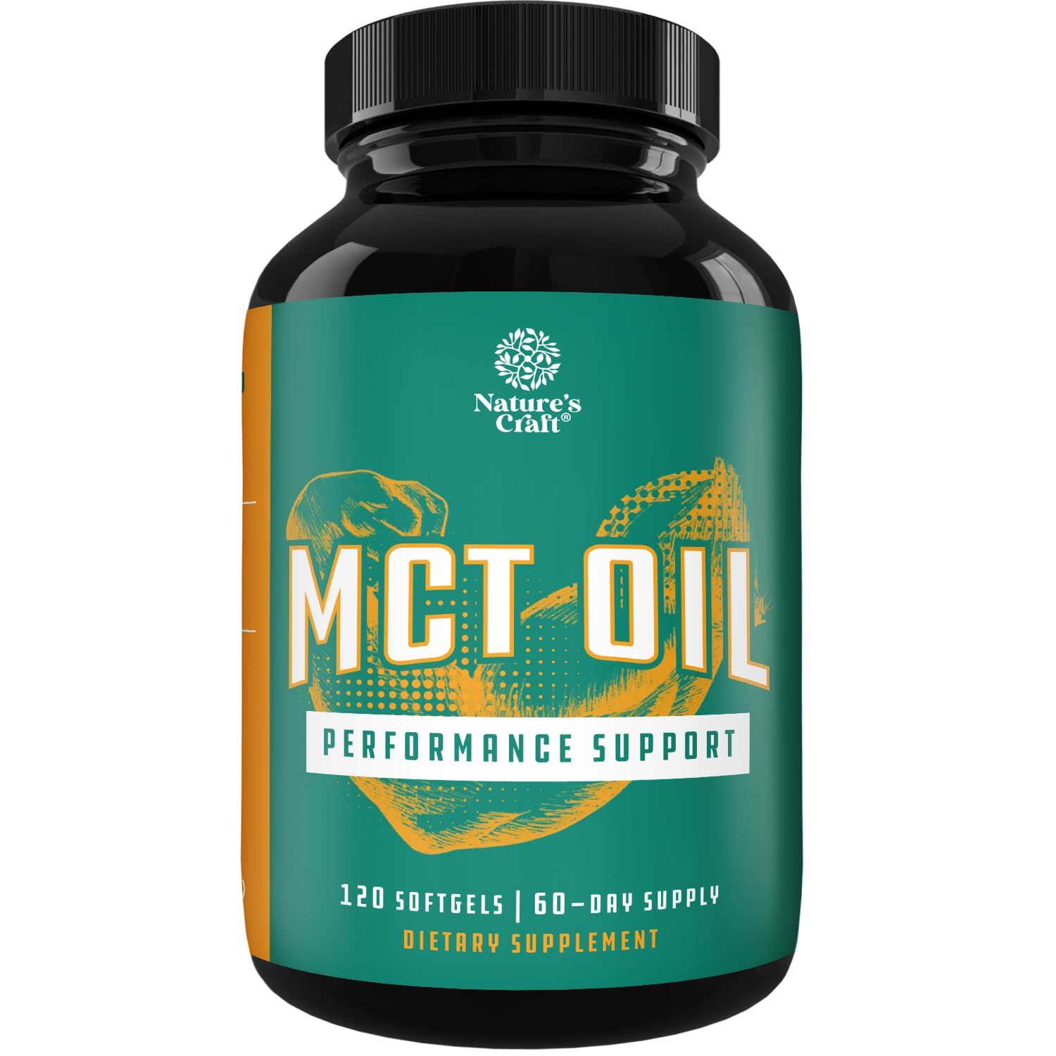 C8 MCT Oil Softgels - Medium Chain Triglycerids MCT Coconut Oil Supplement with CaprylicCapric Triglycerides for Body Sculpting, Enhanced Energy Stamina - Keto Supplements for Weight Loss - 120 Ct