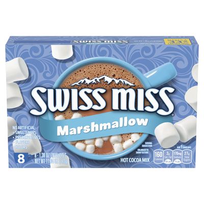 Swiss Miss Marshmallow Hot Cocoa Mix, 12 Count of 1.38 oz Envelopes 11.04 oz, Pack of 12