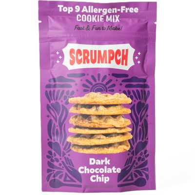 Scrumpch Dark Chocolate Chip Cookie Mix - GF Cookie Mix, Top 9 Allergen Free Cookie Mix, Vegan, Dairy Free, Soy Free, Nut Free