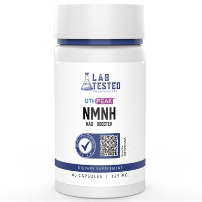 Lab Tested Supplements NMNH UthPeak - NAD Booster - Dihydronicotinamide Mononucleotide - 3rd Party COA Provided - 250 mg per Serving - 60 125mg Capsules