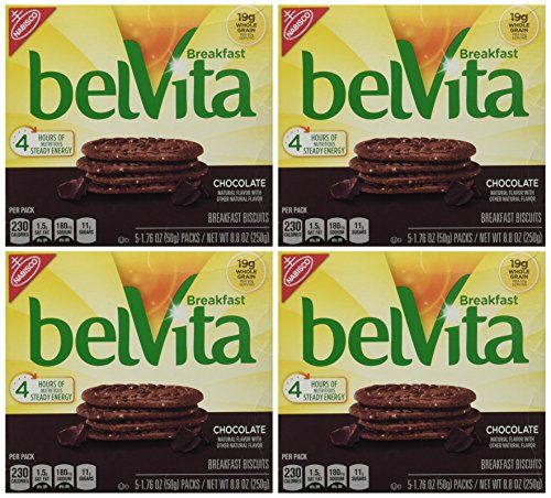 belVita Chocolate Breakfast Biscuits, 8.8 Ounce Pack of 4