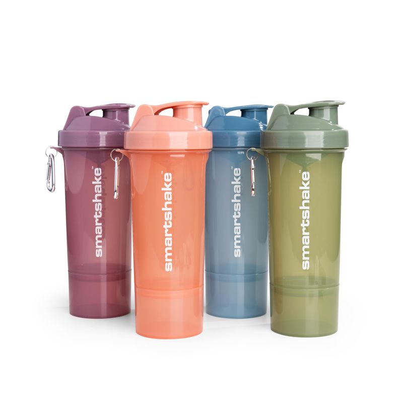 Smartshake Protein Shaker Bottle for Protein Mixes - 4 Pack - 13.5 oz Shaker Cups for Protein Shakes Blender Bottle Shaker Protein Shaker Bottle Pack BPA Free Shaker SLIM - Multicolor