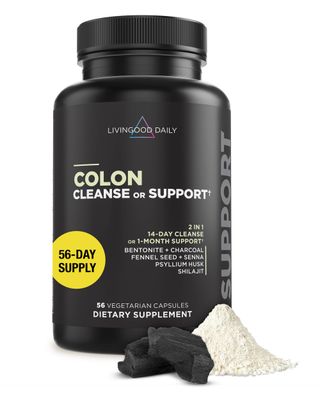Livingood Daily Colon Cleanse, 56 Vegetarian Capsules - Gut Detox Cleanse Pills Constipation Relief for Women Men - Supports Healthy Digestion - Allergen-Free, Gluten-Free, Non-GMO, Vegan