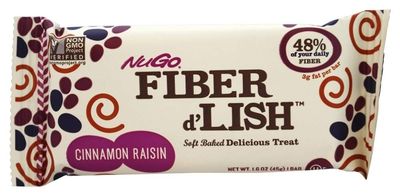 NuGo Fiber dLish, Cinnamon Raisin, 25.4 oz, 16 ct