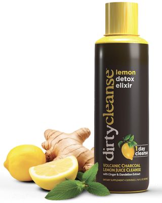 Dirty Cleanse Lemon Detox with Volcanic Charcoal with Ginger and Dandelion Extract, 4 servings