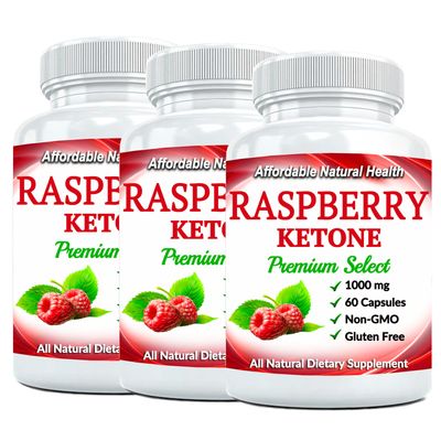Raspberry Ketone Capsules, All-Natural Formula, May Support Active Healthy Lifestyle, 1000 mg Supplement, 180 Capsules, 6 Month Supply, Vegan, Non GMO