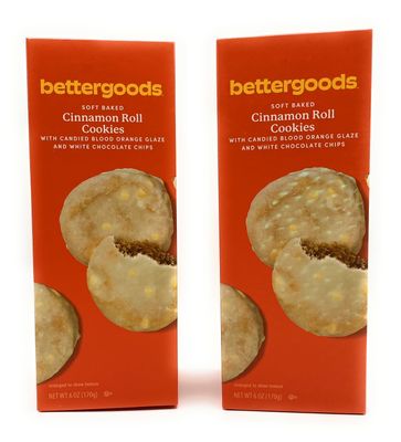 Soft Baked Cinnamon Roll Cookies with Candied Blood Orange Glaze White Chocolate Chips 6oz170g - Pack of 2