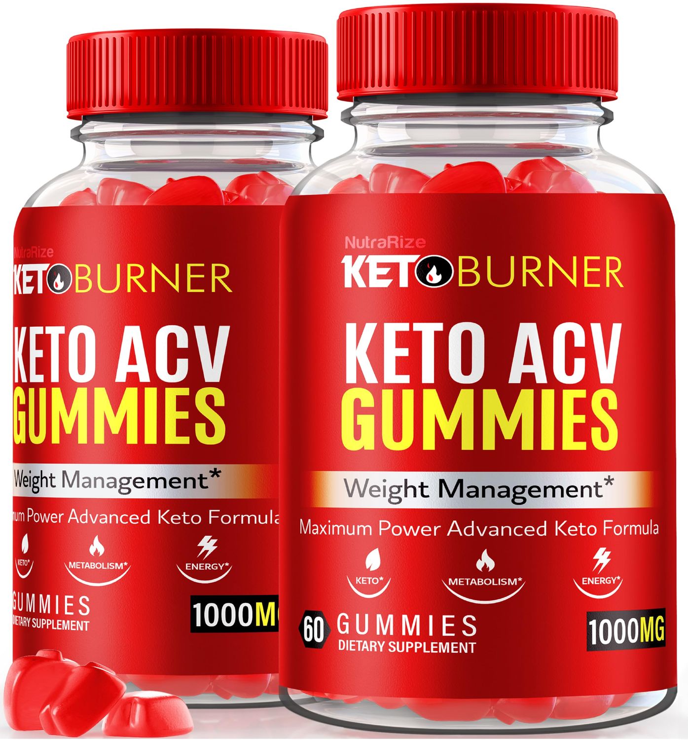 2 Pack Keto Burner ACV Gummies, Keto Burner Keto ACV for Weight Loss, All Natural Keto Plus Apple Cider Vinegar Gummy, Advanced KetoACV, Official KetoBurner Brand Reviews 120 Gummies