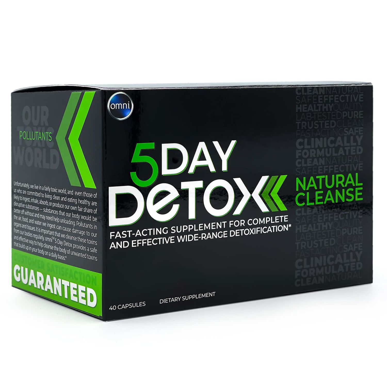Wellgenix Omni 5 Day Detox Cleanse - Premium Natural Body Detox Supplement, 40 Capsules for Toxin Removal, Total Body Purge, Supports Healthy Liver, Kidneys, Urinary Tract, Digestive System