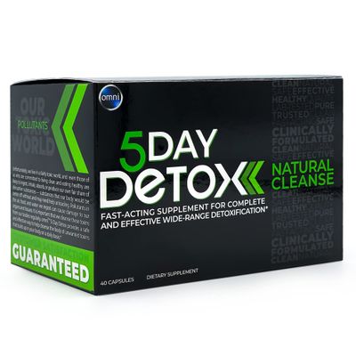 Wellgenix Omni 5 Day Detox Cleanse - Premium Natural Body Detox Supplement, 40 Capsules for Toxin Removal, Total Body Purge, Supports Healthy Liver, Kidneys, Urinary Tract, Digestive System