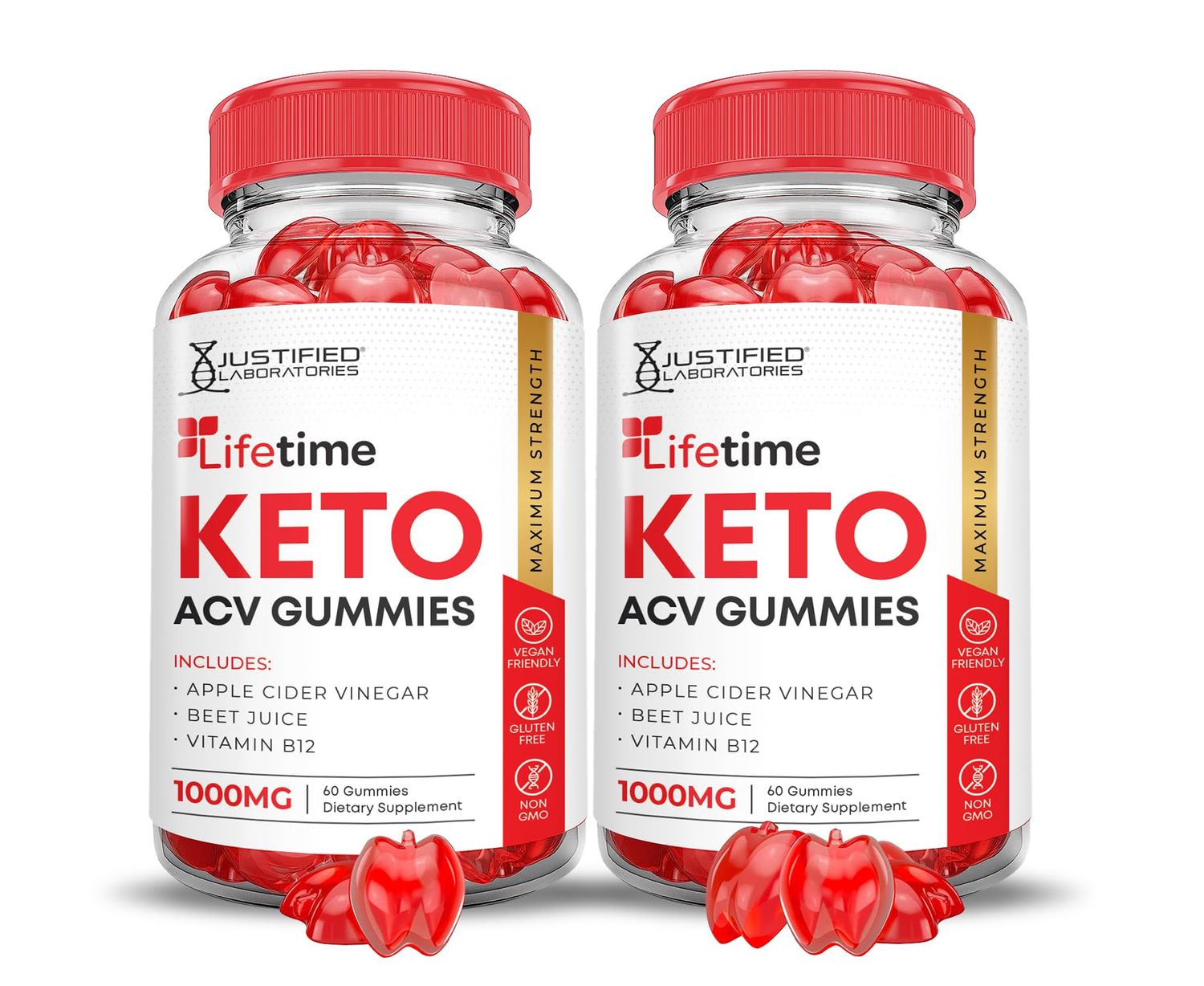 2 Pack Lifetime Keto ACV Gummies Advanced Formula 1000MG Lifetime Keto Gummies Apple Cider Vinegar Formulated with Pomegranate Beet Juice Powder B12 Vegan Non GMO 120 Gummys
