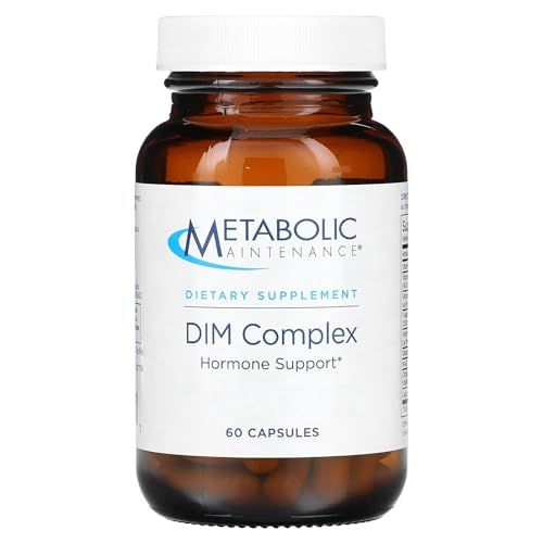 Metabolic Maintenance DIM Complex - 100mg Diindolylmethane Supplement with Vitamin E, B12, Active Folate NAC - Helps Promote Healthy Estrogen Metabolism 60 Capsules