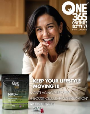 ONE 365 NAD Supplement Nicotinamide Riboside with Resveratrol Gummies NAD Plus Booster Supplements for Women and Men Nicotinamide 1500mg Anti Aging Energy Hair Skin Antioxidants Gummy Vitamins