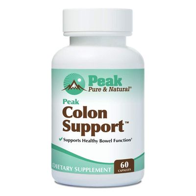 Peak Pure Natural Colon Support - Colon Cleanse and Detox Supplement for Digestive Health - Gut Health Support with Inulin and Senna Leaf Extracts - with Fiber, Prebiotics, and Probiotics - 1 Pack