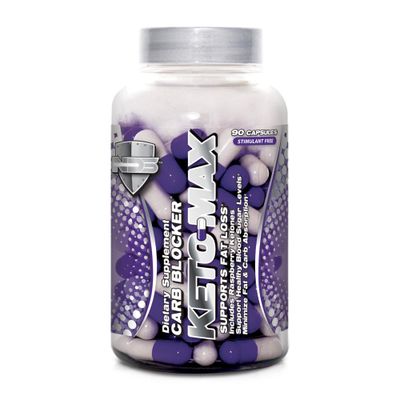 NDS Nutrition Keto-Max - Carbohydrate and Fat Blocking Dietary Supplement with Chromium - Stimulant Free Fat Burner for A More Toned and Fit Body - 90 Capsules