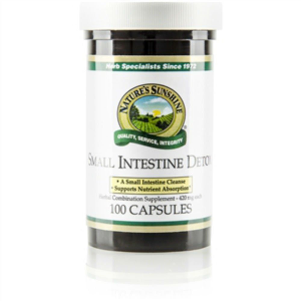 Natures Sunshine Small Intestine Detox, 100 Capsules Natural Formula Soothes Digestive Tissue and Helps with the Breakdown of Proteins