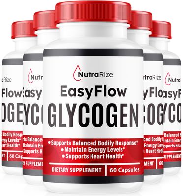 NutraRize 5 Pack Easy Flow Glycogen, EasyFlow Glycogen Support Capsules, Easy Flow Glyco Optimizer, Official EasyFlow Glyco Optimiser Caps, Easy Flow Detox Cleanse, Easy Flow Glycol 300 Capsules