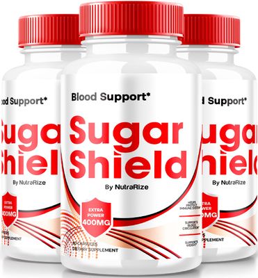 NutraRize Pack of 3 Sugar Shield Blood Support Pills, Maximum Strength Formula Capsules, Natural Blood Blend Complex, Reviews 180 Capsules