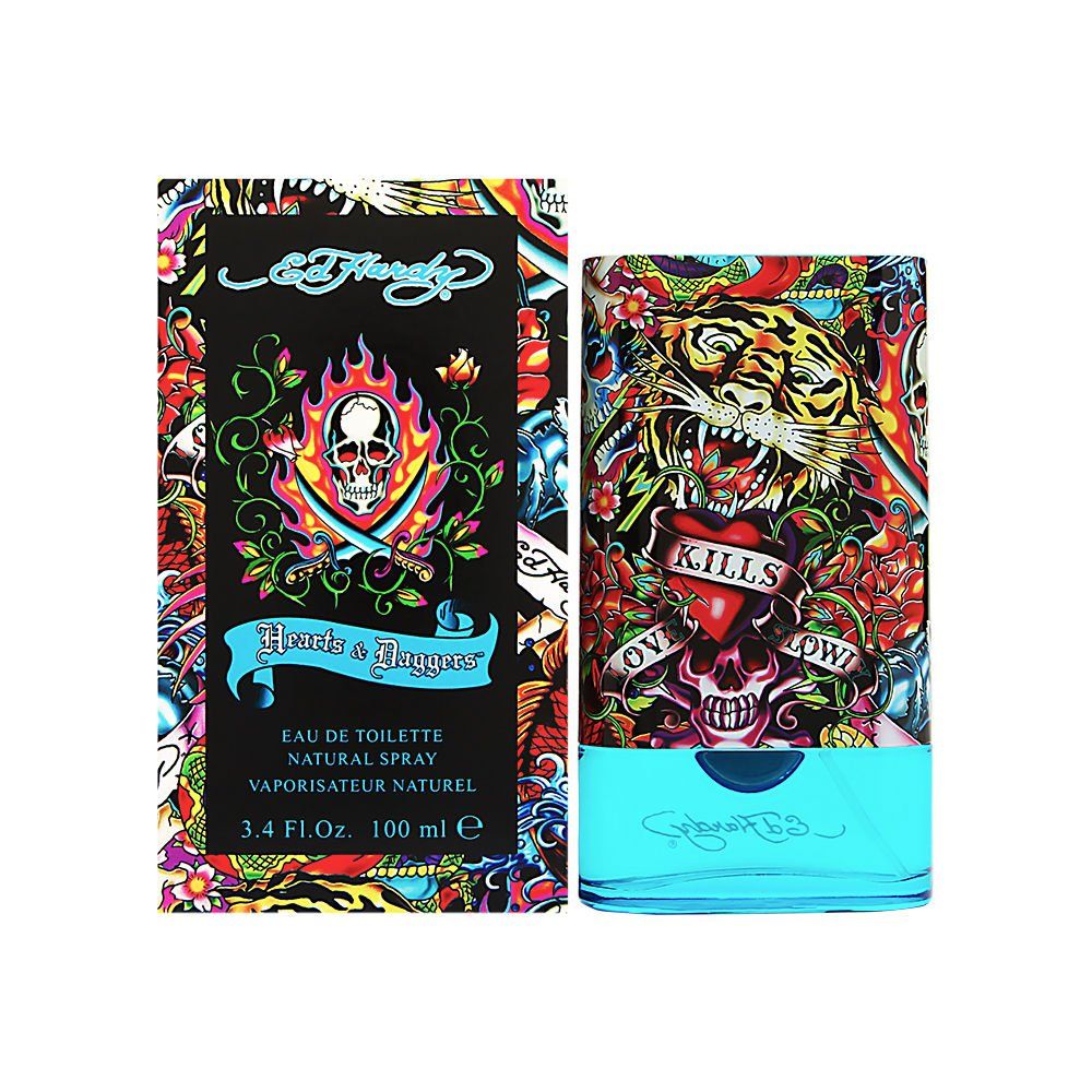 New Ed Hardy HEARTS DAGGERS 3.4 Oz Eau De Toilette (EDT) Spray for Men