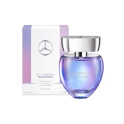 Mercedes-Benz Fanciful Eau De Toilette Perfume Spray for Women - 2 Fl Oz - Parfum for Her - Citrus Musky Scent - Luxury Long Lasting Fragrance with Notes of Mandarin, Rose Amber wood
