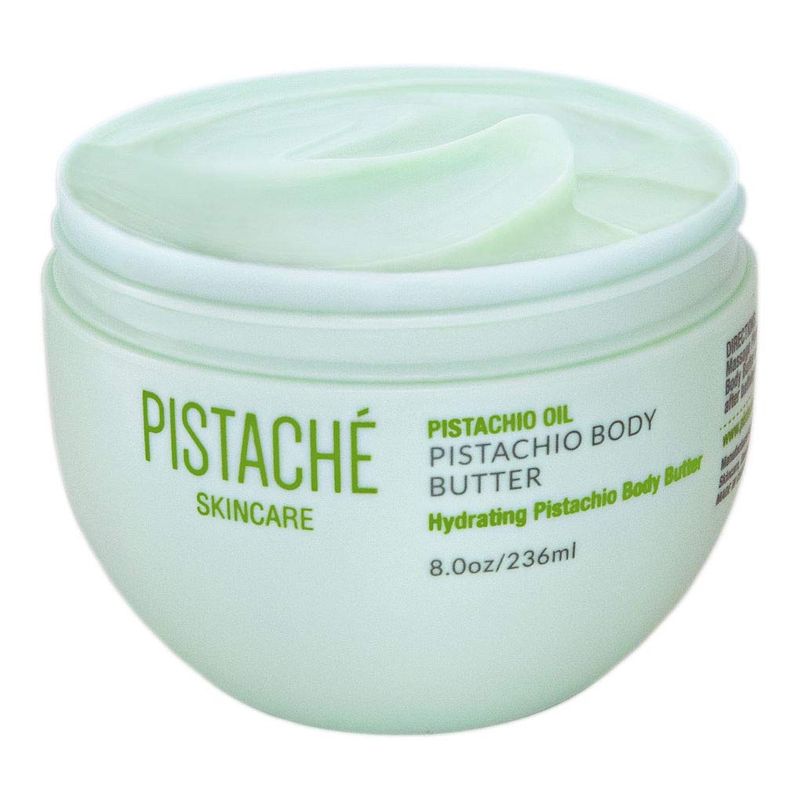Pistach Skincare Pistachio Oil Whipped Body Butter Cream Moisturizer (a.k.a The Boyfriend Body Butter) Hydrates Dry Skin and Nourishes Vitamin E Antioxidant Protection, 8.0 oz