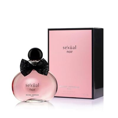 Michel Germain Sexual Noir Eau de Parfum Fragrance Spray, Top Notes of Strawberries, Mandarin and Lime, Long-Lasting, Warm Floral Sensual Gift for Her, 4.2 Fl Oz