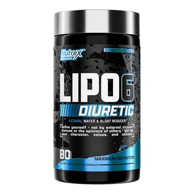 Nutrex Research - Lipo 6 Black Diuretic Water Pills (80 Caps) - Diuretics Reduce Bloat, Water Weight Enhances Muscle Definition - Water Pill Bloating Relief - Diuretics for Water Retention Pills