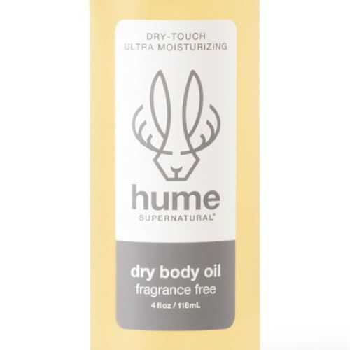 HUME SUPERNATURAL Dry Body Oil Spray - Moisturizing Oil for Dry Skin, After Shower Body Oils for Women and Men, Oil Body Spray, Nourishing, Hydration, Glow, Probiotic, Fragrance Free, 1 Pack