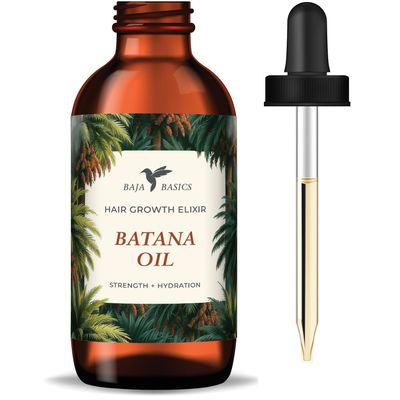 Baja Basics Batana Oil for Hair Growth with Argan Oil for Hair, Jamaican Black Castor Oil, Thickening, Strengthening, Moisturizing, Hydrating for Dry Hair and All Hair Types for Men and Women 1oz