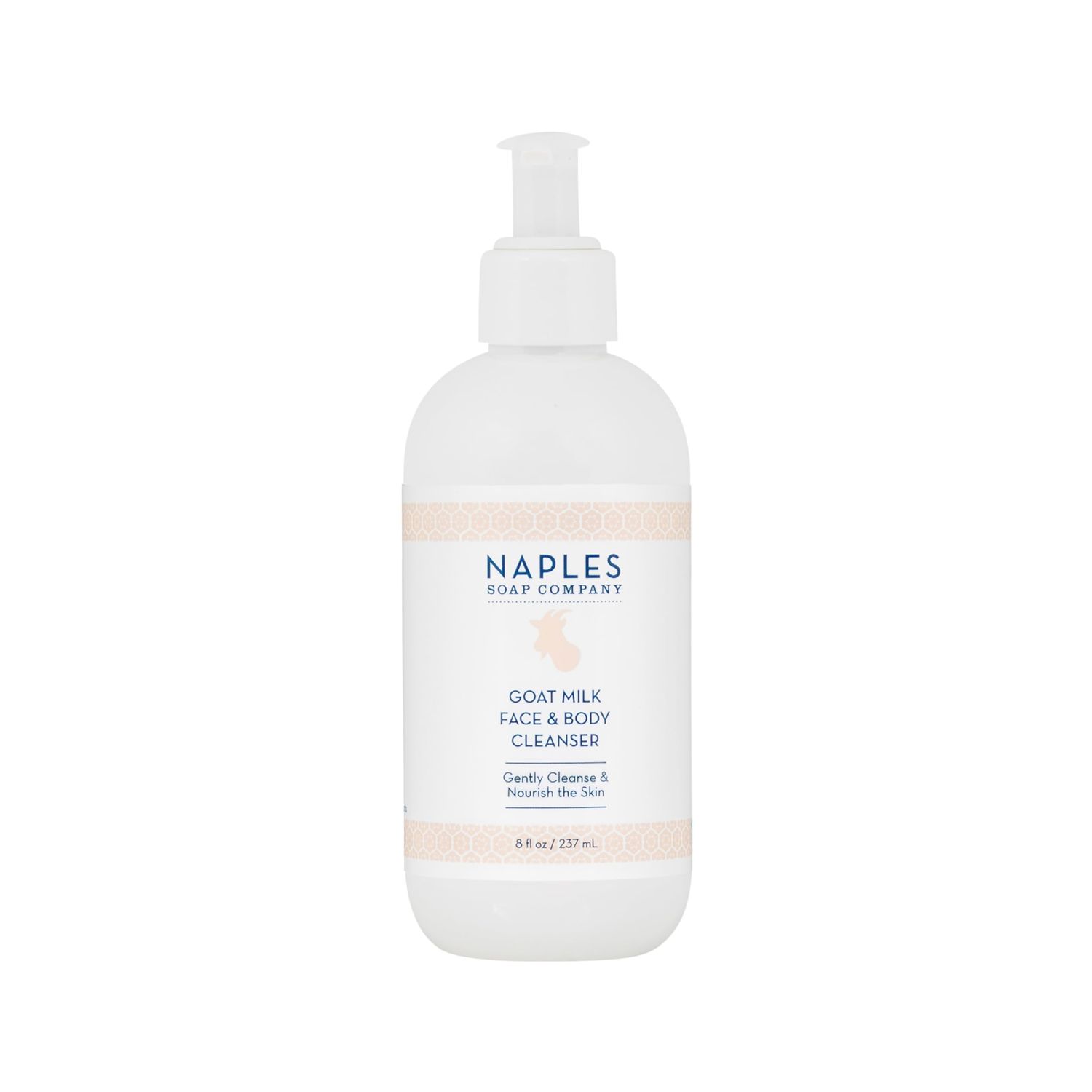 Naples Soap Company Goat Milk Face Body Cleanser - Softening, Moisturizing Skincare with Natural and Organic Ingredients - Fragrance Free, 8oz