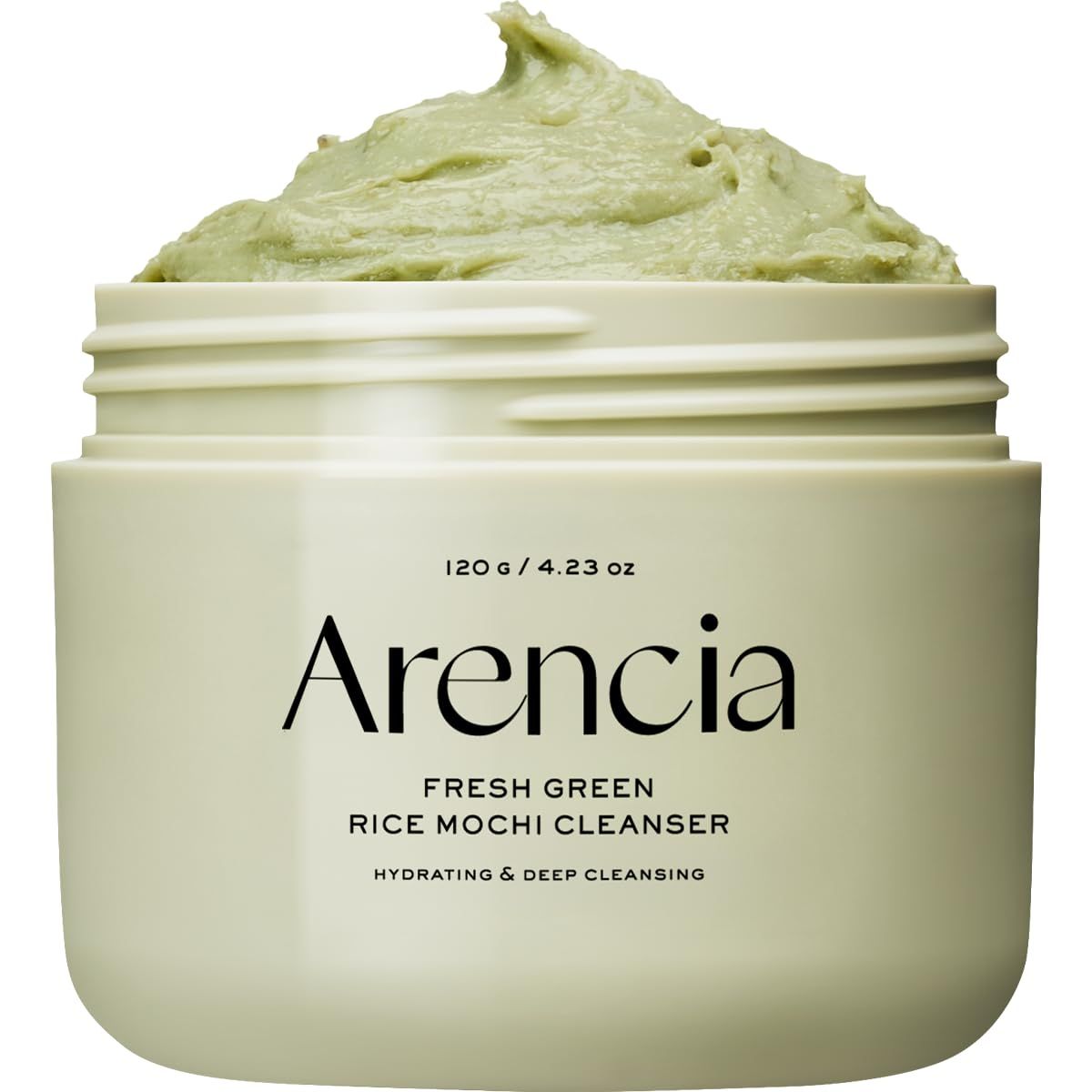 Arencia Korean Rice Mochi Face Cleanser - Face Mask, Foaming Cleanser, Gentle Scrub All in One - Deep Cleansing, Moisturizing, Pore Minimizing, Removing Blackhead- with Rice Water Green Tea, Mugwort