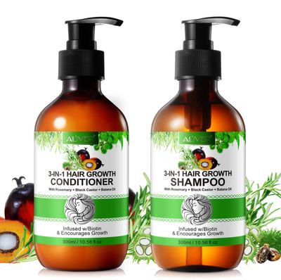 Generic Jamaican Black Castor Oil Rosemary Oil Batana oil (Shampoo and Conditioner), Green