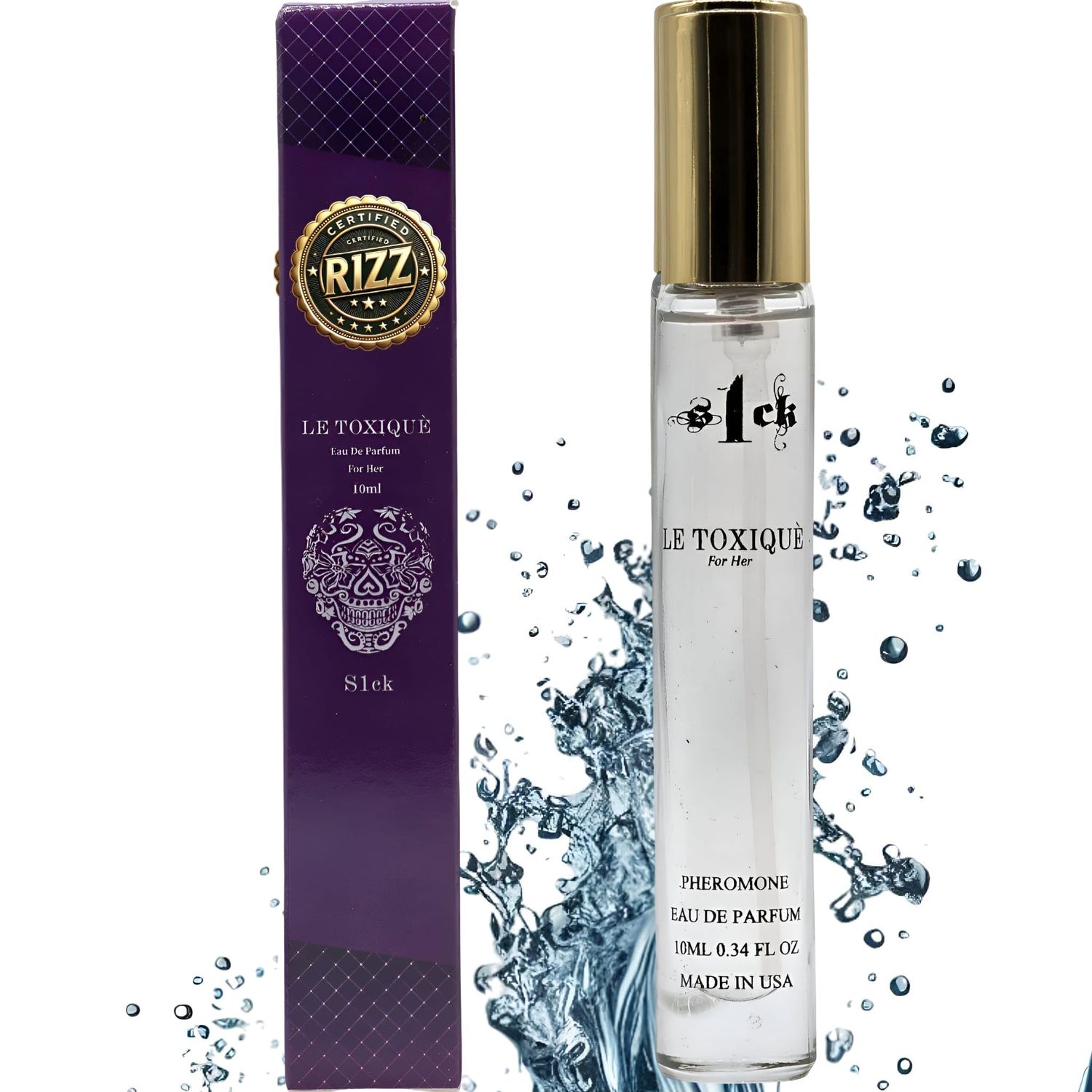 R1ZZ - Le Toxique Pheromone-Infused Perfume for Women Raw Pheromones Attraction Confidence USA-Made Bold Strength Scent for Her