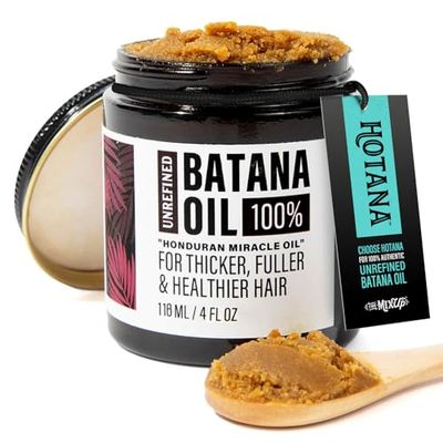 Unrefined Batana Oil for Hair Growth - Authentic Organic Dr Sebi Batana Hair Mask from Honduras - Natural Hair Growth Oil - 4 Ounce Jar