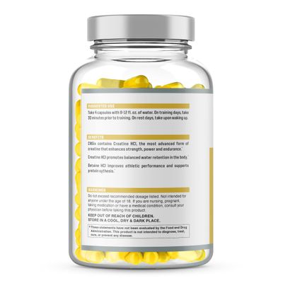 NutraOne CNSix Creatine Capsules Creatine HCL to Help Build Lean Muscle (600mg - 200 Capsules)
