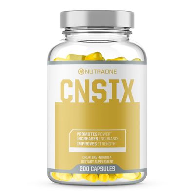 NutraOne CNSix Creatine Capsules Creatine HCL to Help Build Lean Muscle (600mg - 200 Capsules)