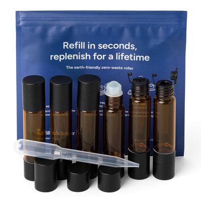 The Refillable Roller - 6 Pack, 10ML, Easy Fill Refill, Multi-functional, Refill in Seconds, Perfect for Travel, Essential Oil, Fragrance, Perfume, Blend Application
