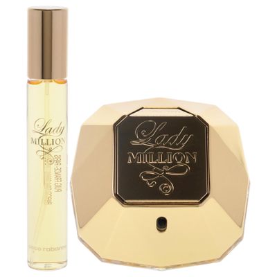 Paco Rabanne Lady Million for Women - 2 Pc Gift Set 2.7oz EDP Spray, 0.68oz EDP Travel Spray