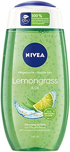 NIVEA Lemongrass Oil Nourishing Shower Gel (250 ml), Refreshing Shower Gel with Nourishing Oil Beads, Pampering Shower with Revitalising Lemongrass Fragrance
