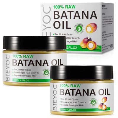Qing Yo Raw Batana Oil for Hair Growth, 100 Pure Batana Oil from Honduras, Prevents Hair Loss, Repairs Damage, and Enhances Shine, Promotes Thicker, Healthier Hair for Men Women, 2 Pack
