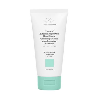 Drunk Elephant Therabu Buttered Reparative Hand Cream - 75 ml2.5 fl oz - Hand Lotion - Clean Clinical Skincare - Cruelty-Free - Dermatologist-Tested - Free of Essential Oils, Silicones, and Fragrance