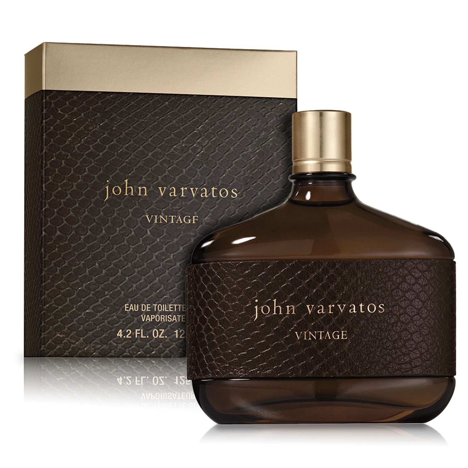 John Varvatos Men&#39;s Cologne, Vintage Eau de Toilette EDT Spray, Aromatic Chypre Scent with Notes of Quince Paste, Patchouli Tobacco Leaf, 4.2 fl oz