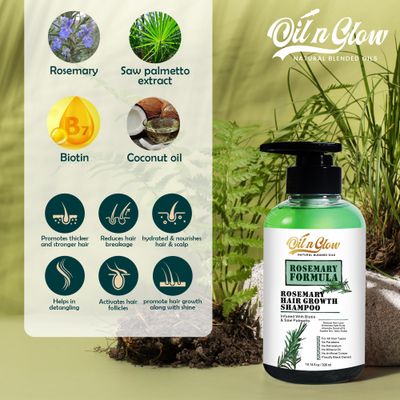 Rosemary Hair Growth Shampoo For Thickening, Regrowth Strengthening Formula for Men Women with Biotin Scalp DHT Blocker Saw Palmetto For Thinning Hair and Hair Loss 10 Fl. Oz- Fragrance Free