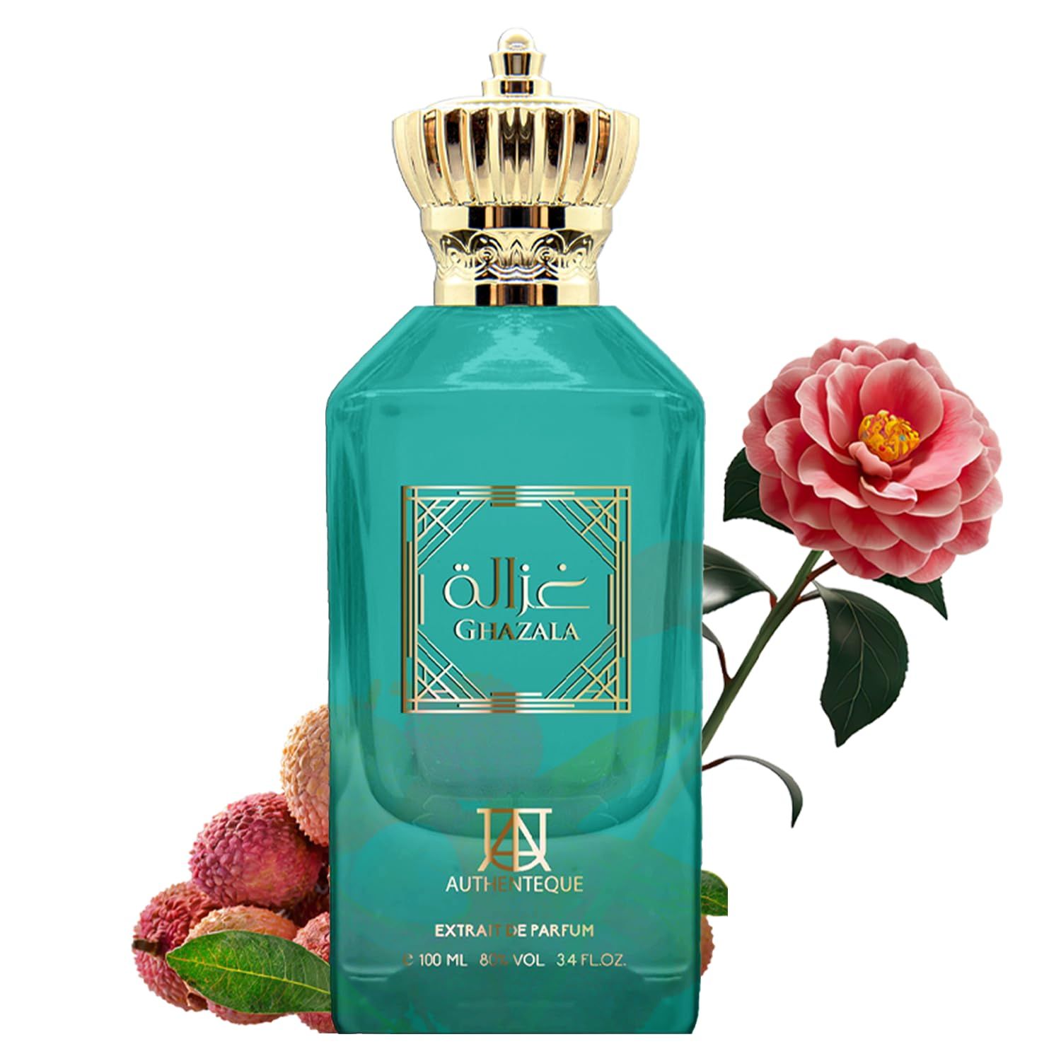 AUTHENTEQUE - Ghazala - Perfumes for Women - Inspired by PDM&#39;s D.elina E.xclusif- 3.4 Fl Oz - Long Lasting - EDP, Turkish Rose, Peony, Musk, Petalia Vanilla - Cruelty Free - 100ml