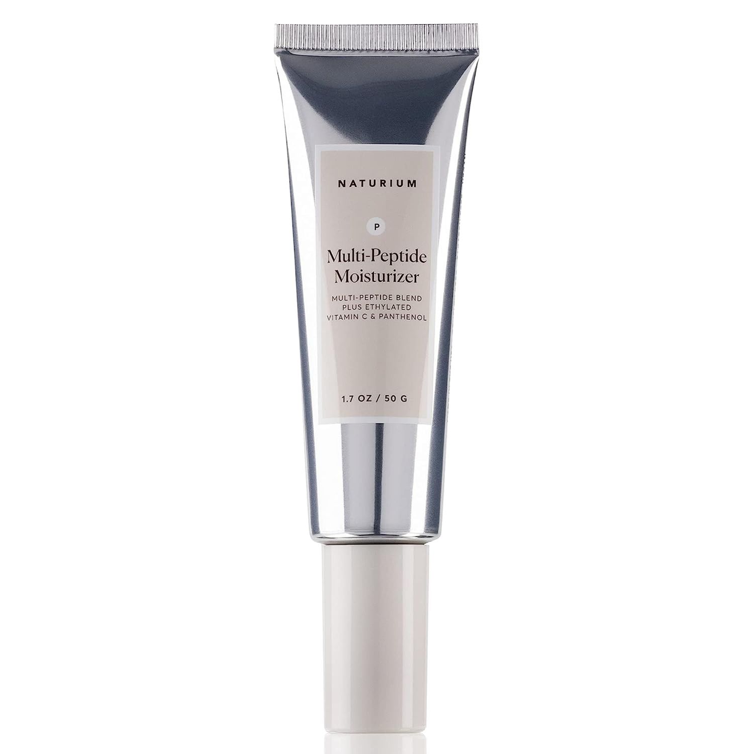 Naturium Multi-Peptide Moisturizer, Hydrating Smoothing Skin Care, Moisturizes with Ethylated Vitamin C Panthenol, 1.7 oz