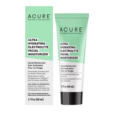 Acure Ultra Hydrating Electrolyte Facial Moisturizer 100 Vegan For Dry Skin With Plant Squalane Prickly Pear For Intense Moisture Easily Absorbed 1.7 Fluid Ounce (Pack of 1)