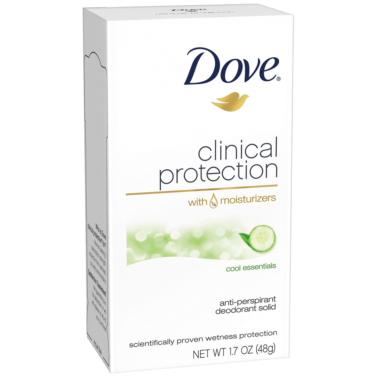 Dove Clinical Protection Antiperspirant Deodorant, Cool Essentials 1.7 Ounce
