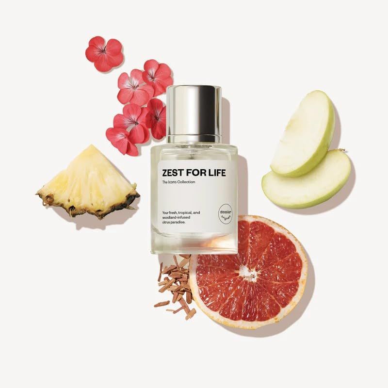 Dossier - ZEST FOR LIFE - Eau de Parfum - Perfume Luxury - Paraben-Free - Vegan - For Men - Fragrance 1.7 Fl oz (Spray 50ml)