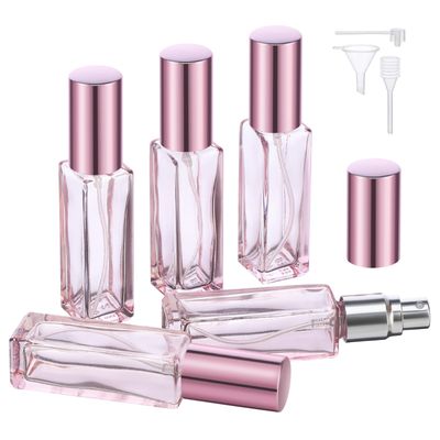 Segbeauty 5pcs Perfume Atomizer Travel, 10ML Mini Refillable Perfume Bottle Sprayer, Travel Cologne Sprayer Portable Glass Fine Mist Cosmetic Container Dispenser Set for Fragrance Makeup Toiletries